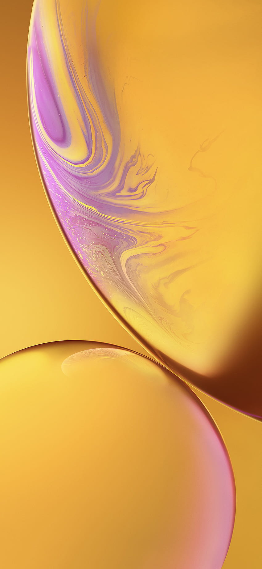 iPhone XR Stock, purple and yellow HD phone wallpaper