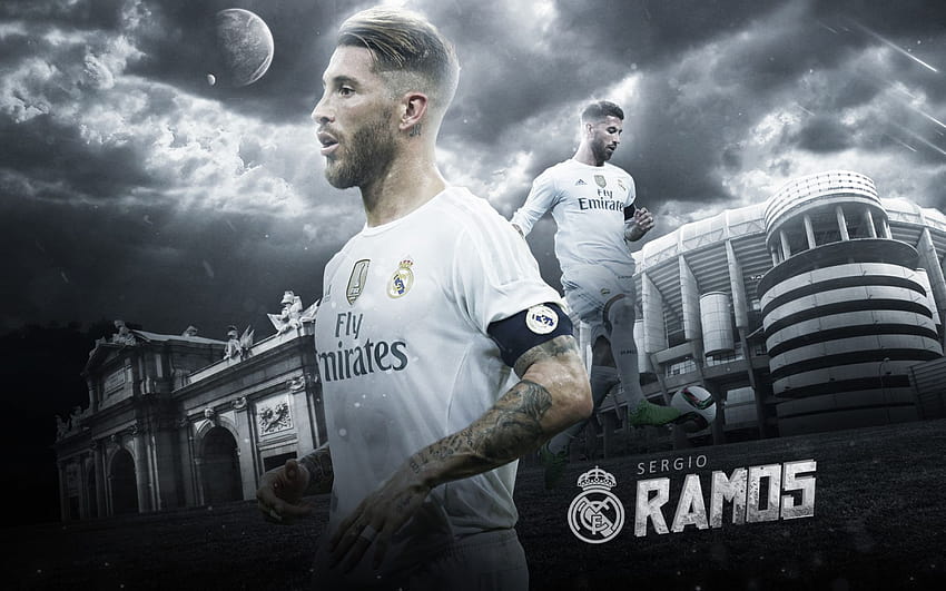  Sergio Ramos, Fan Art, Futbolistas Españoles, Real Madrid fondo de pantalla