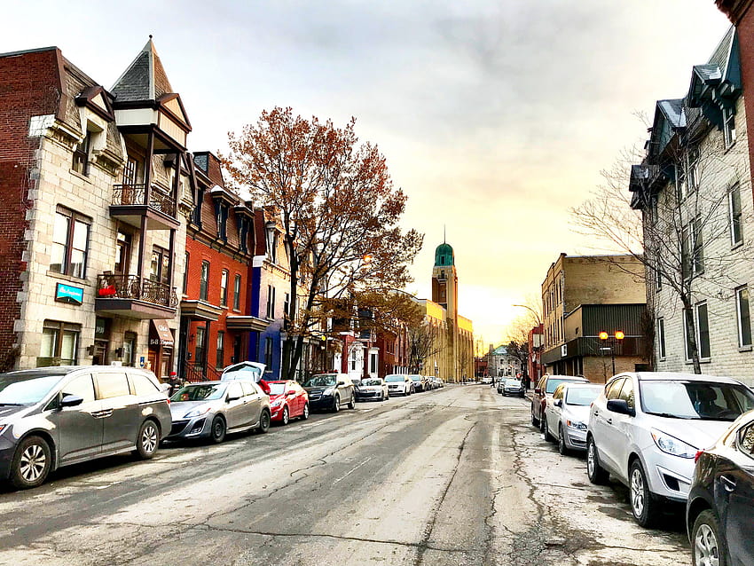 Fique em bairros legais de Montreal, casas geminadas em Montreal papel de parede HD