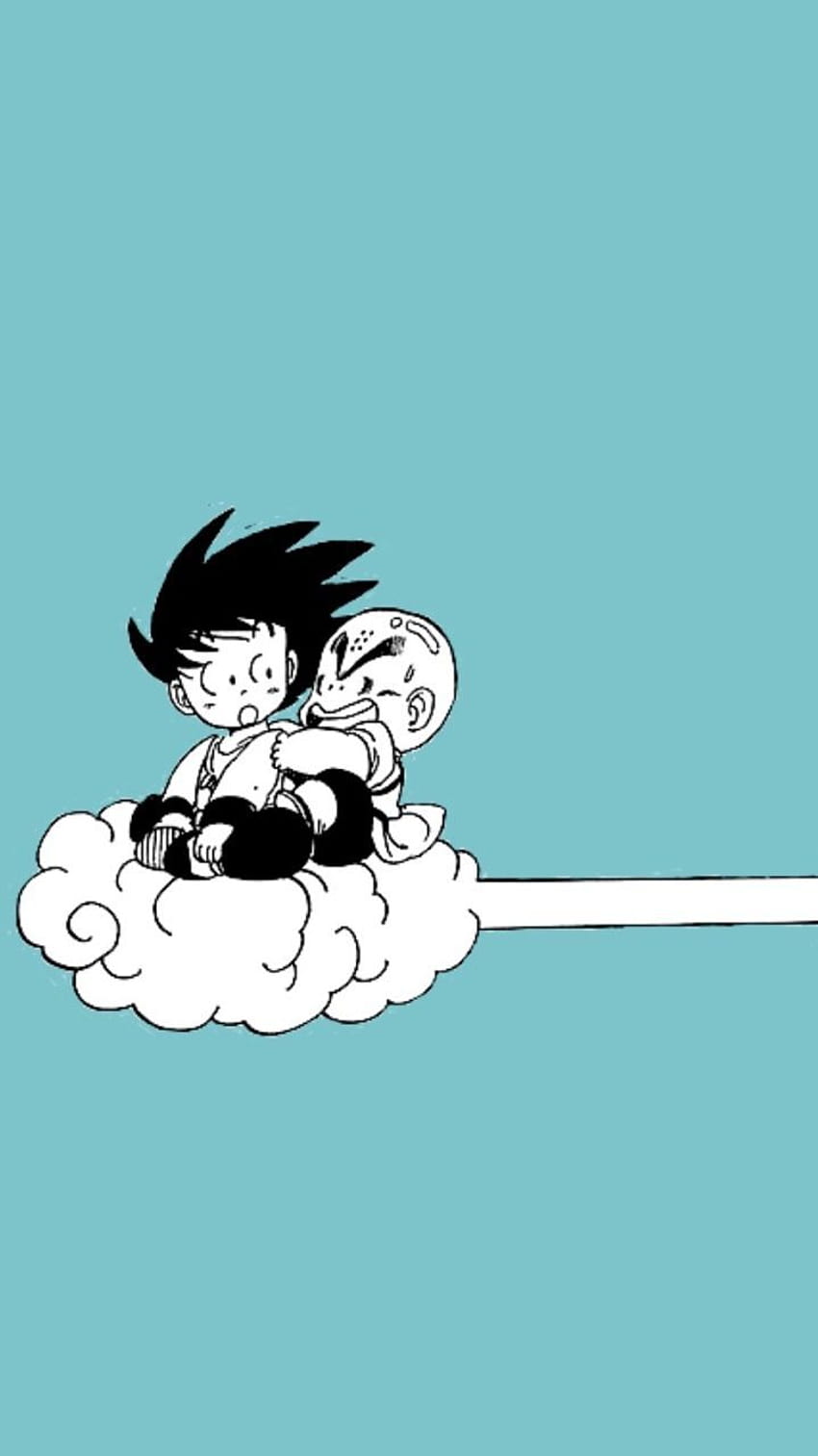 Kid Goku On Cloud, flying nimbus HD phone wallpaper