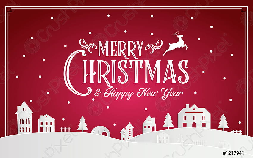 Merry Christmas and Happy New Year 2019 of snowy home, merry chirstmas happy new year HD wallpaper