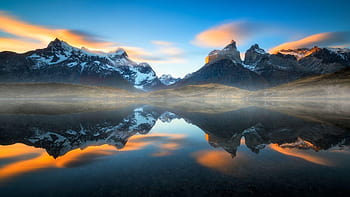 Wallpaper Chile, Patagonia, Andes mountains, river, clouds 1920x1200 HD  Picture, Image