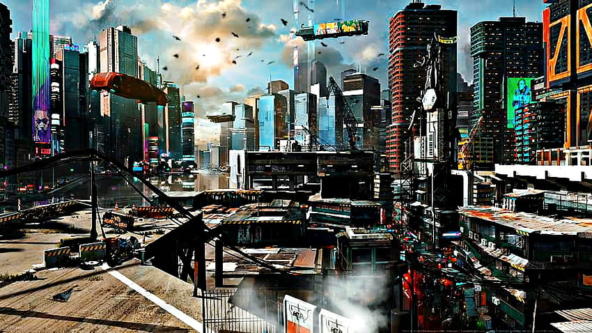Cyberpunk 2077 Night City Ultrawide Animated HD wallpaper