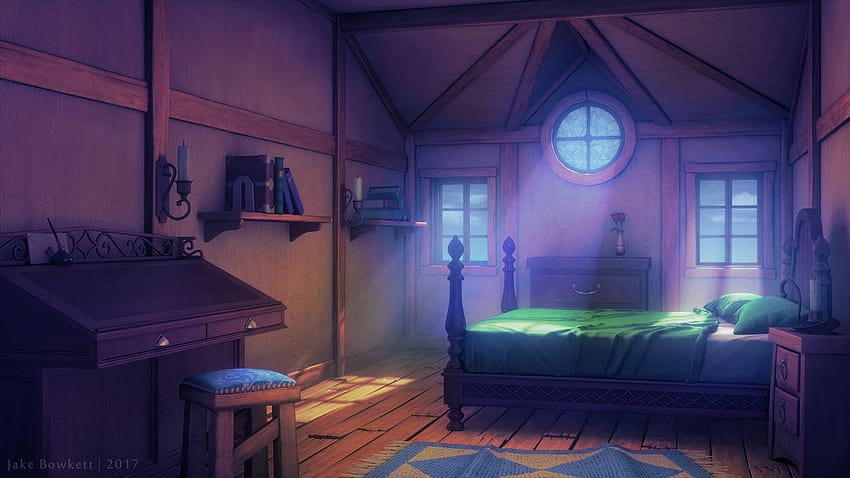 Bedroom [morning] by  on @DeviantArt, anime room dark  HD wallpaper | Pxfuel