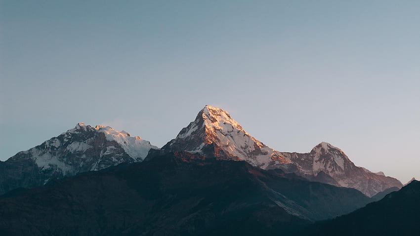 Масив Анапурна, Хималаи, Непал, Планини, Изгрев, Непал HD тапет