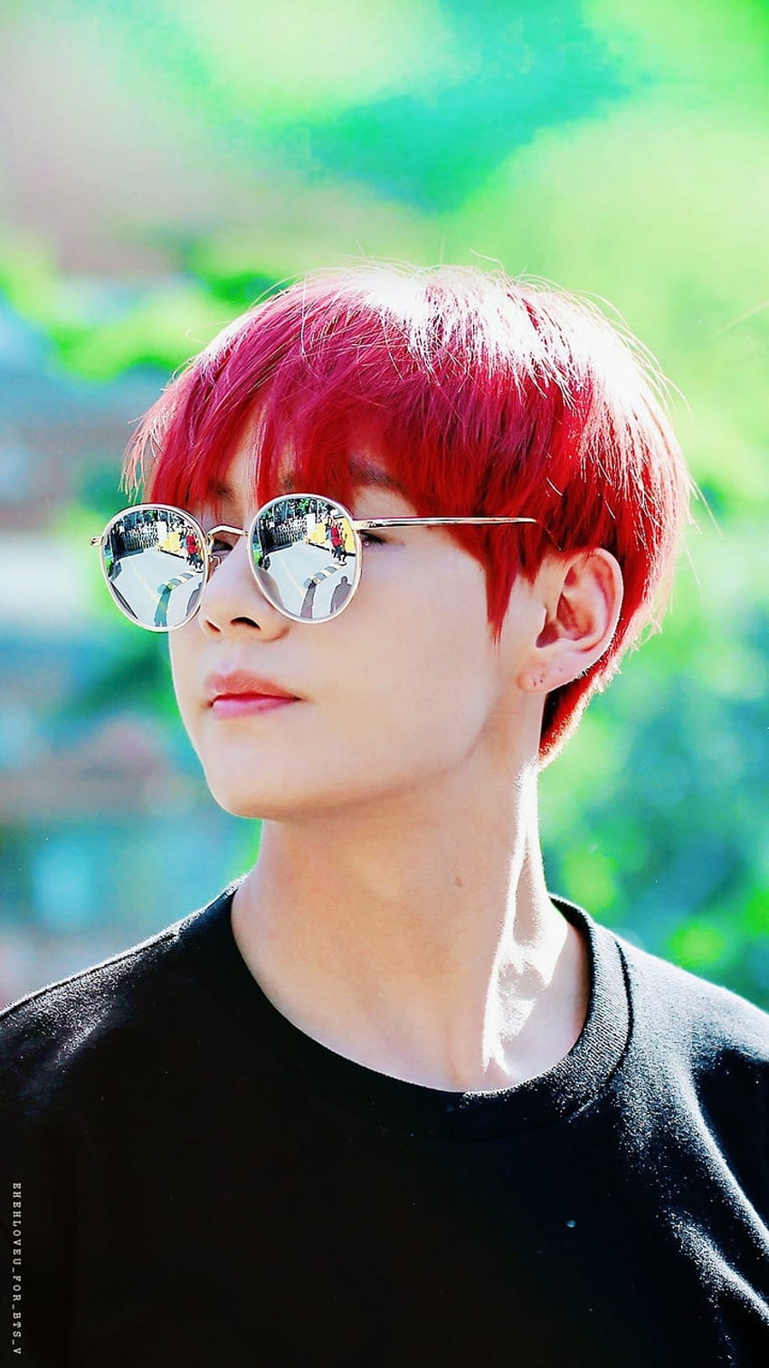 44 about + taehyung's red hair;, bts v red hair HD phone wallpaper