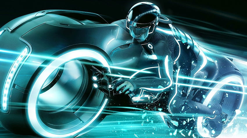 Tron Light Cycle Tron Legacy Wide Backgrounds HD wallpaper