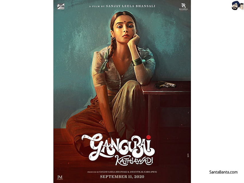 Cartaz do filme de drama de Sanjay Leela Bhansali `Gangubai Kathiawadi` com Alia Bhatt papel de parede HD