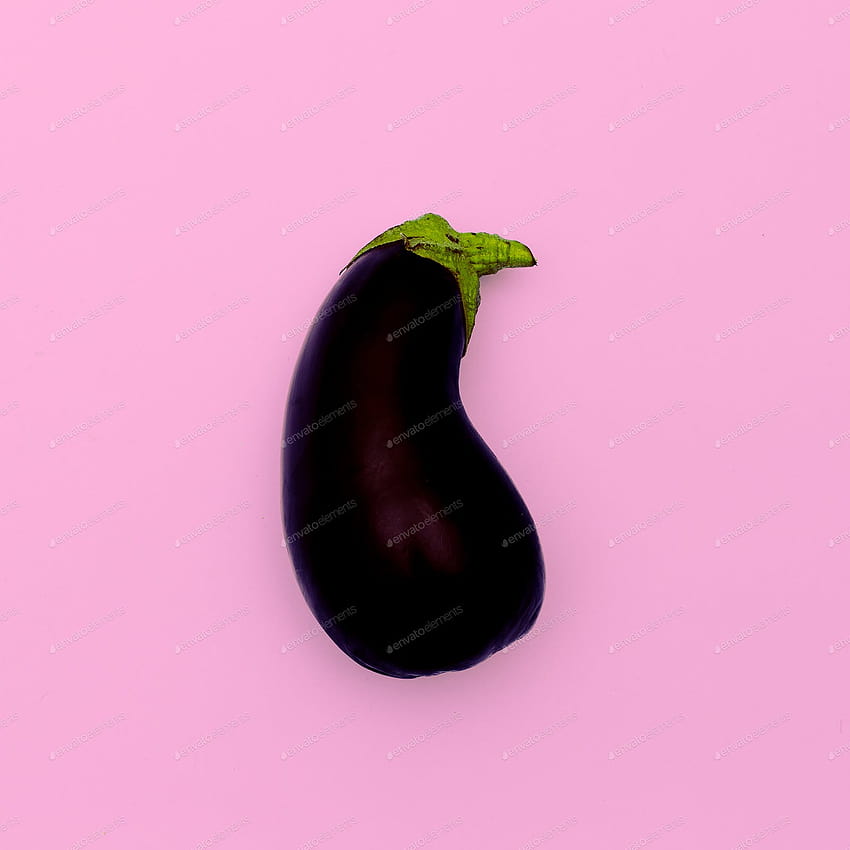 Eggplant. Raw food. Minimal design art by EvgeniyaPorechenskaya on Envato Elements, aesthetic eggplant HD phone wallpaper