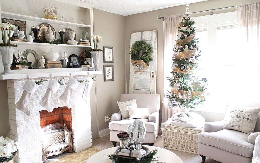 Top White Christmas Decorations Ideas, cozy white christmas HD wallpaper