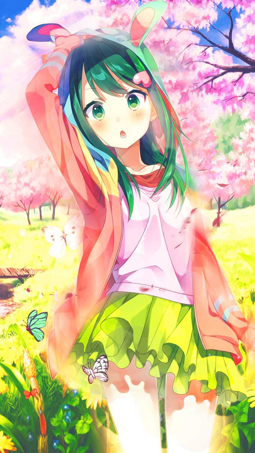 Anime Spring Cute posted by Ethan Walker, springtime anime HD phone ...