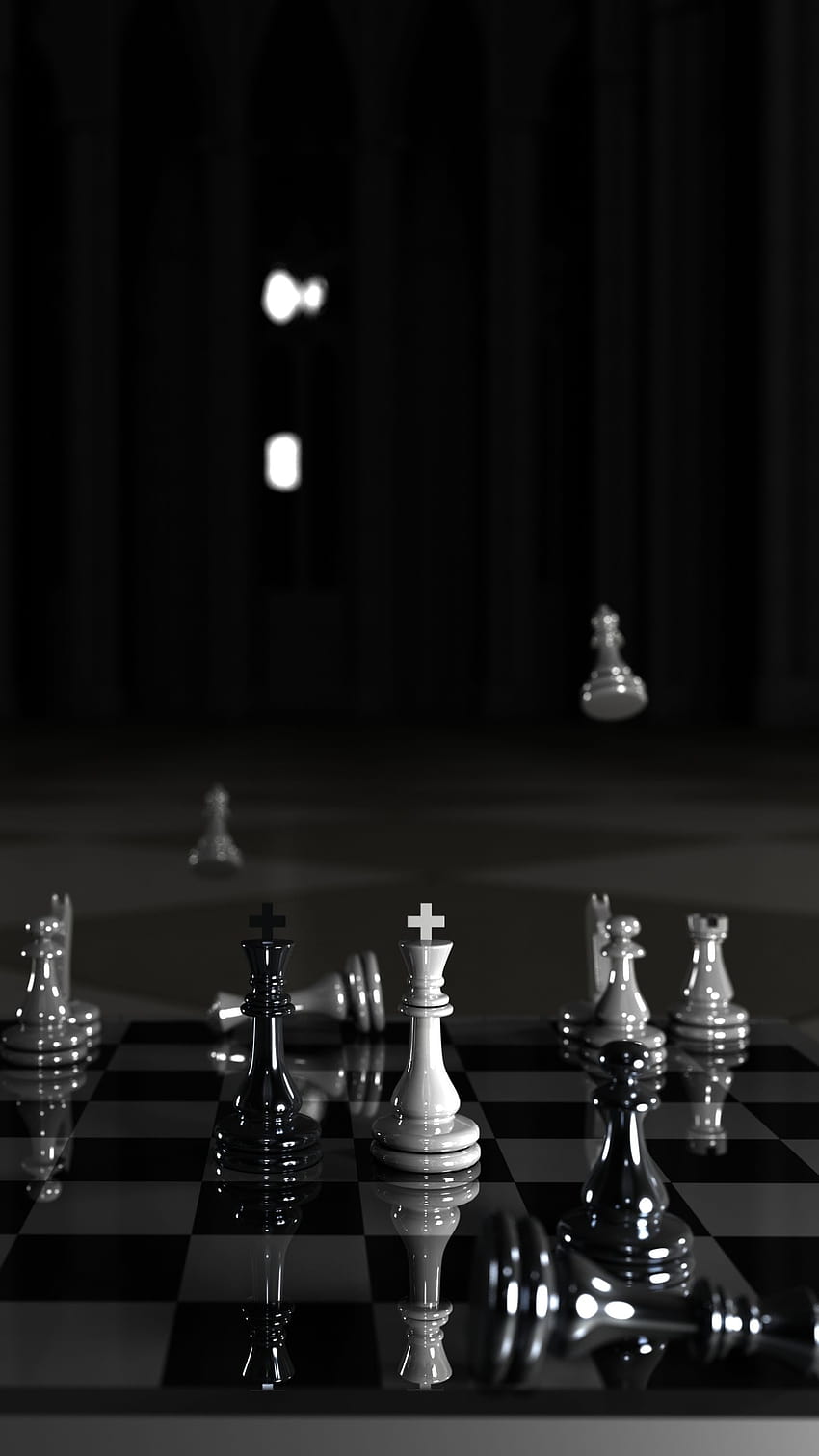 Mobile wallpaper: Chess, 3D, Game, Chess Board, 1392337 download the  picture for free.