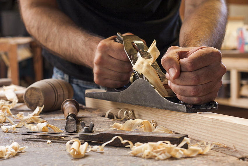 木工木工職人の手のツール、 高画質の壁紙