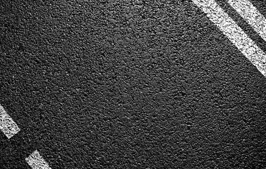 strada, asfalto, macro, marcatura, trama, nero, strisce bianche , sezione текстуры, asfalto Sfondo HD