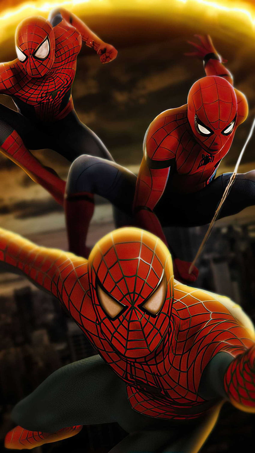 Tous les trois Spider Man Fond d'écran de téléphone HD