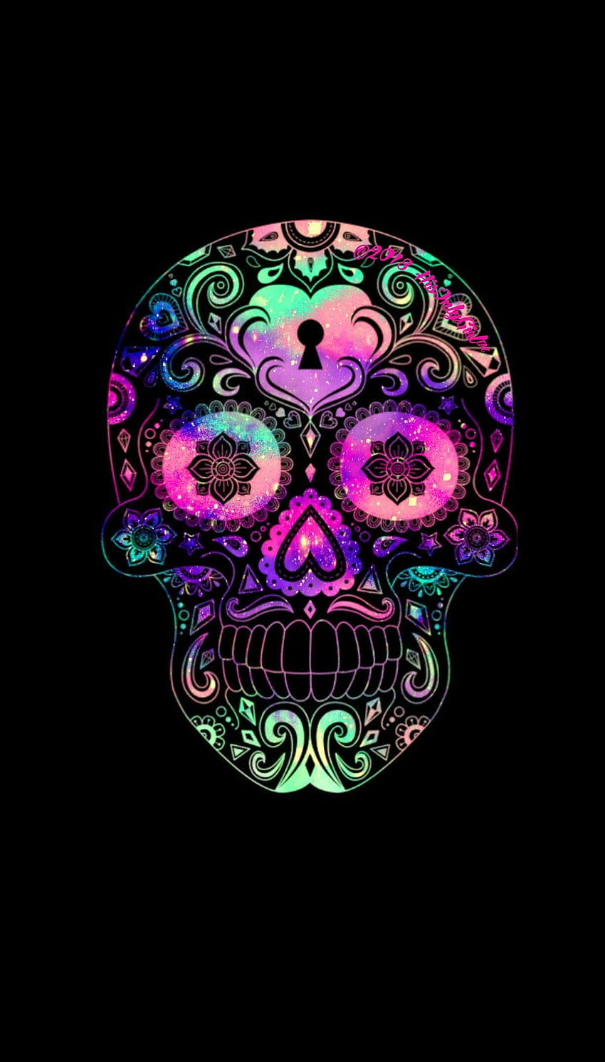 Wallpaper ID 16382  skull glitter patterns art dark 4k free download