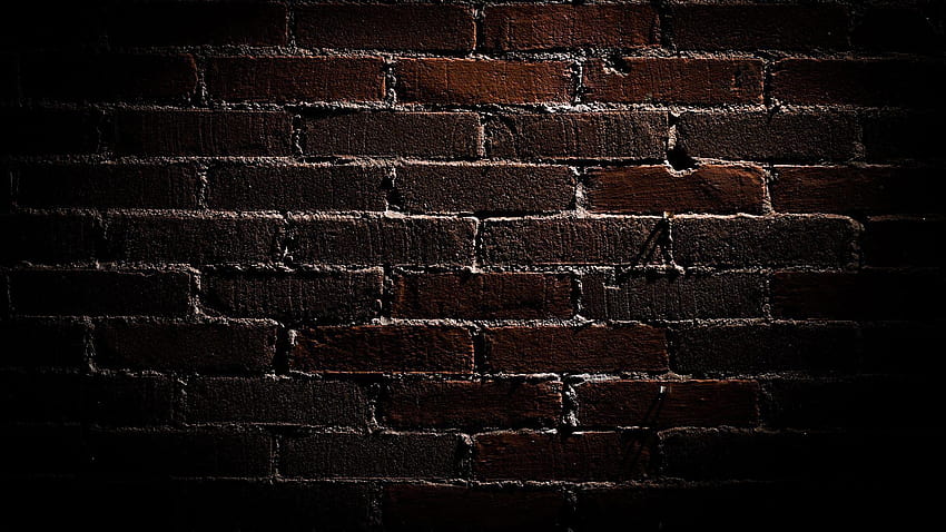 Muro e mobile di alta qualità in mattoni scuri, scuro Sfondo HD