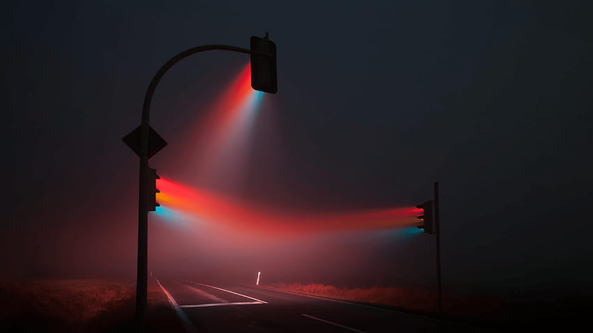 Улични светлини с дълга експозиция [3840x2160] : HD тапет