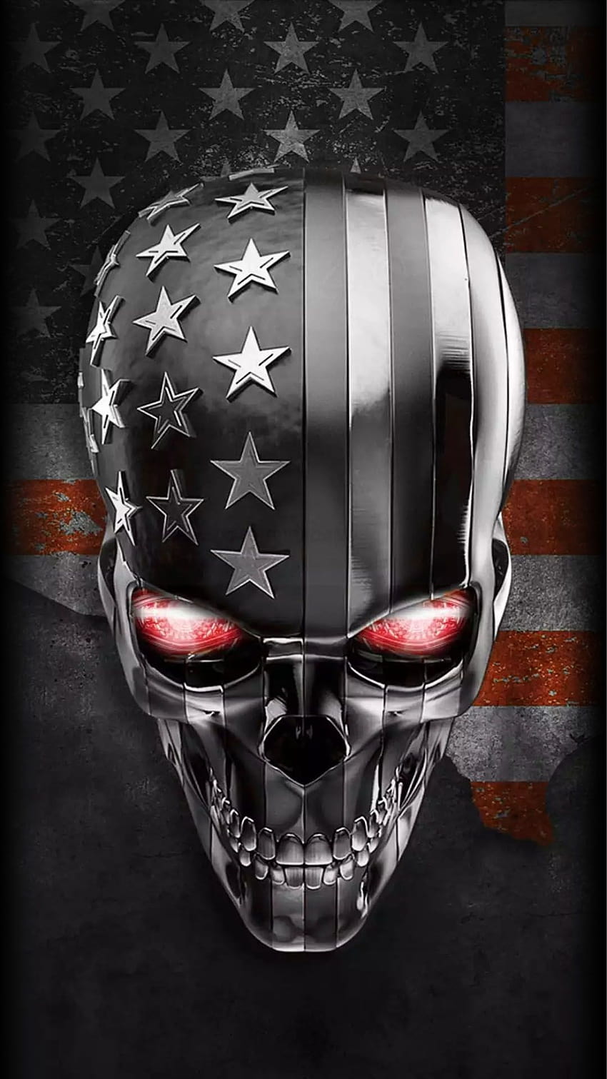 USA Skull, กะโหลกทหาร วอลล์เปเปอร์โทรศัพท์ HD