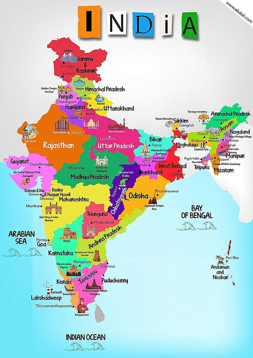 인도 지도 Rrb Ranchi 인도 지도 인도 지도, 마하라슈트라 지도 HD 전화 배경 화면