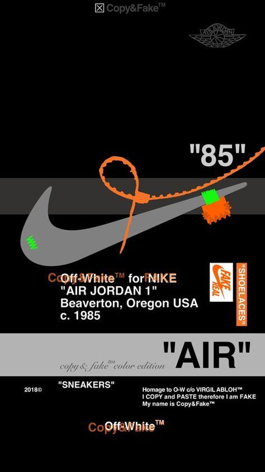 Sfondo Nike Off White, jordan blanc cassé Fond d'écran de téléphone HD