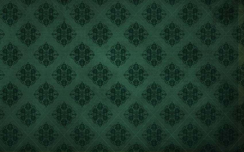 緑のダマスク織の背景。 Android for、ビンテージ グリーン アーミー 高画質の壁紙