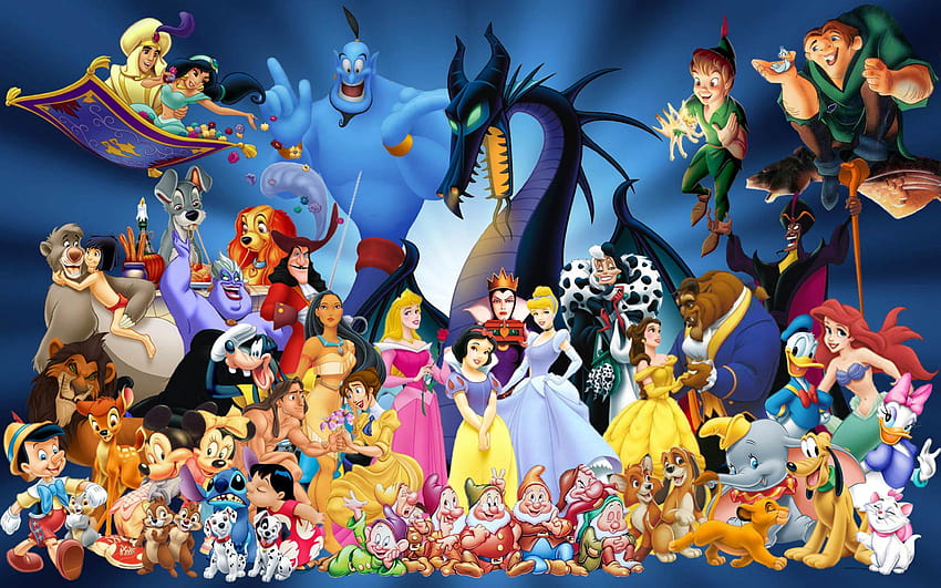 Всички герои на Disney, пълен Disney HD тапет