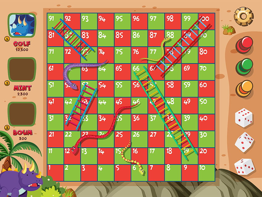 Boardgame with snakes and ladders on red and green squares 699808 Vector Art at Vecteezy HD wallpaper