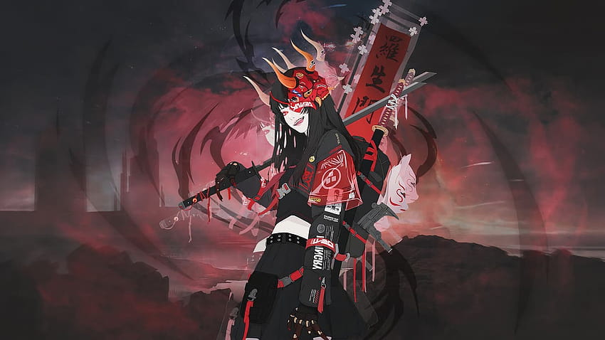 Anime Girl Samurai Warrior PC papel de parede HD