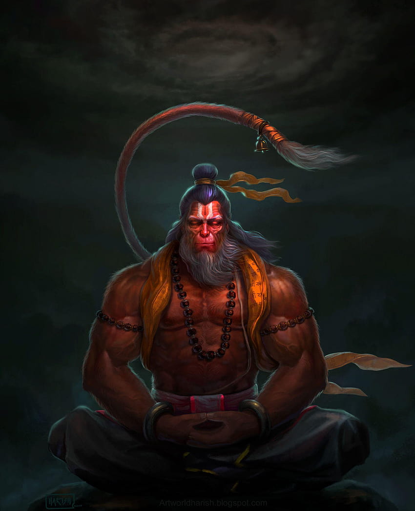 Hanuman, HARISH MOGER, mahadev iphone HD phone wallpaper