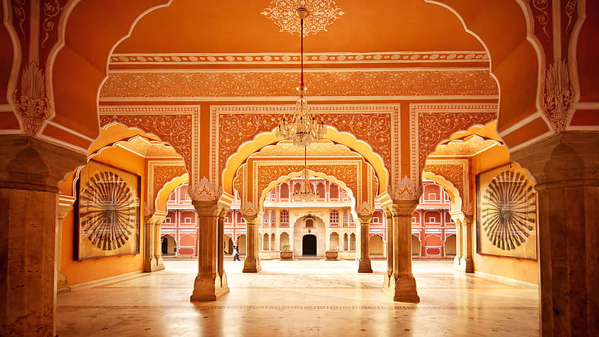 tema India, tempat suci, lengkungan, bangunan, arsitektur, istana, arsitektur India Wallpaper HD
