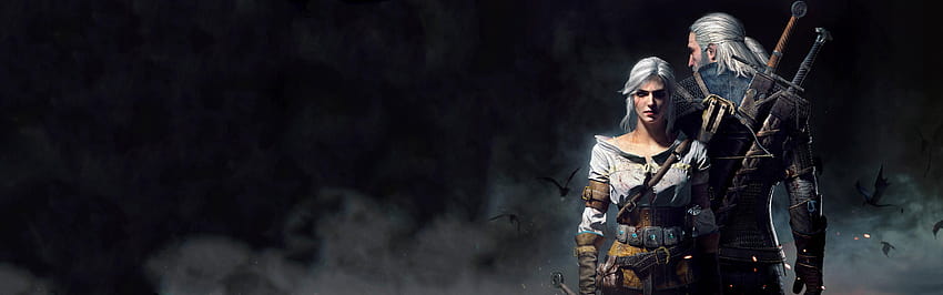 7680x2400] The Witcher 3 Geralt ve Ciri, ciri ve geralt HD duvar kağıdı