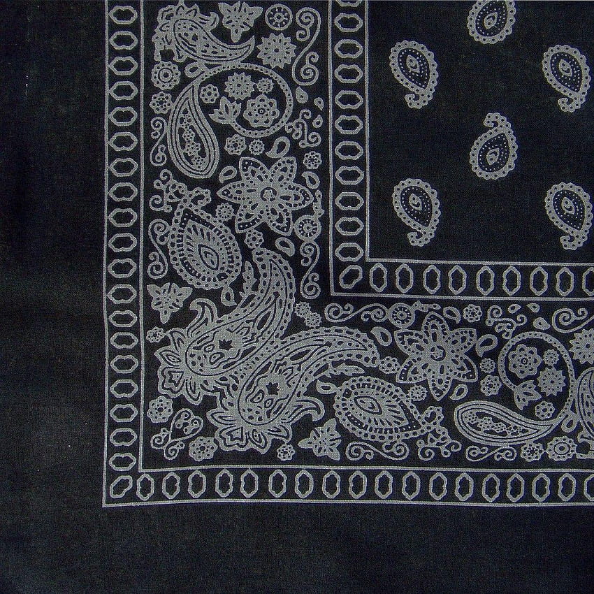 Black and Gray Bandana, bandana background white HD phone wallpaper