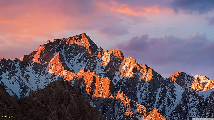 sunset, mountain HD wallpaper