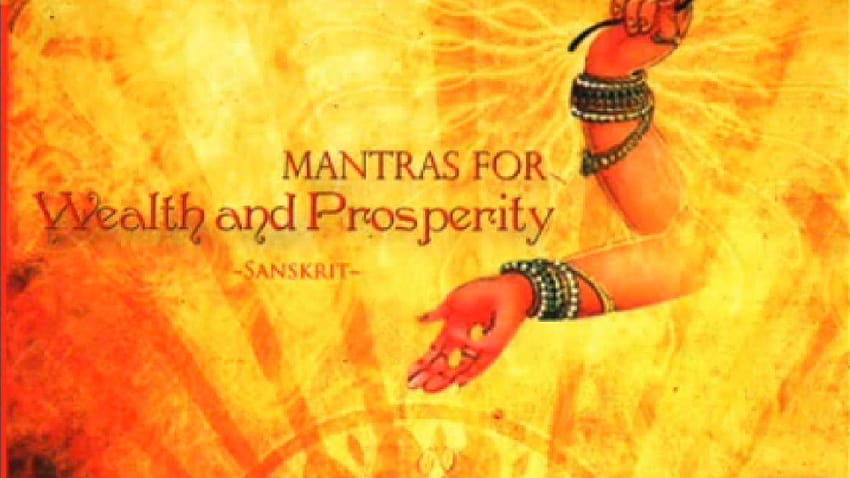 Mantras para la Riqueza y la Prosperidad, mantra sánscrito fondo de pantalla