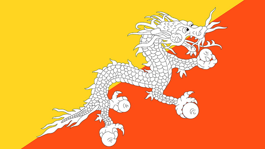 Bhutan Flag U HD wallpaper