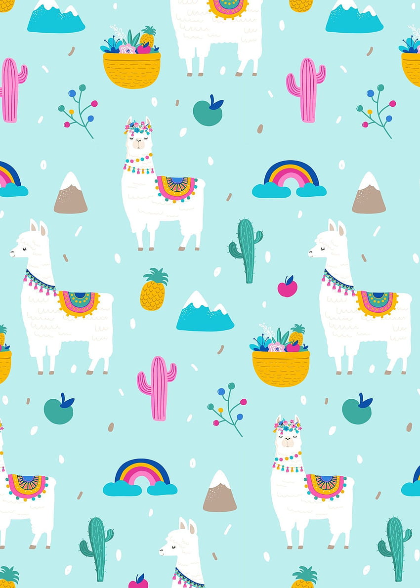 Llama birtay invitation, A Whole Llama Fun, llama Party, llama, cute spring llama HD phone wallpaper