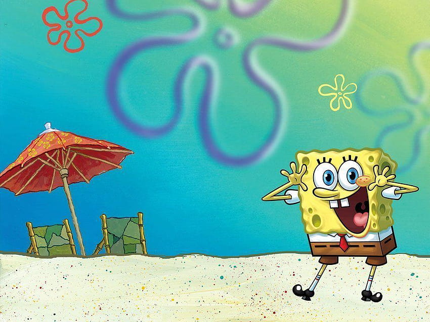 Spongebob at the Beach Spongebob, spongbob HD wallpaper