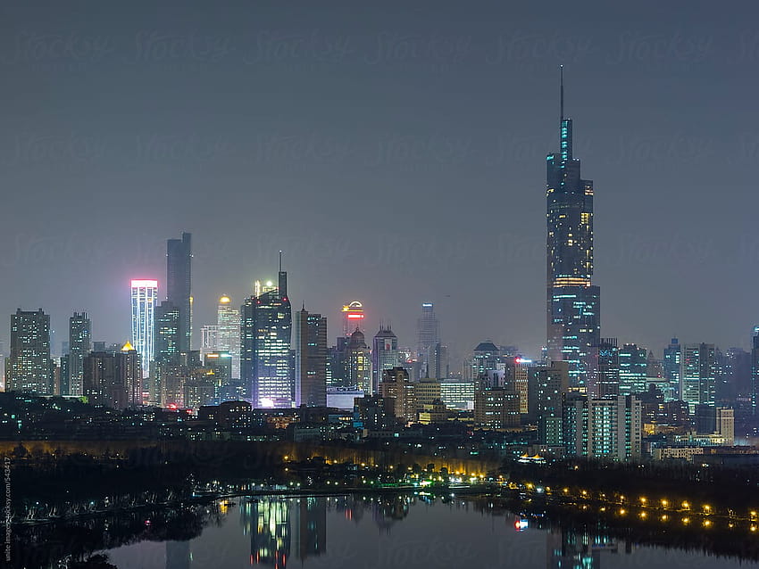 Nanjing Skyline At Night by Unite HD wallpaper