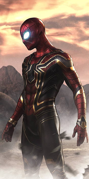 Download Spiderman Iron Suit Art, Spider man, Iron, Suit, Art Wallpaper in  1080x2400 Resolution