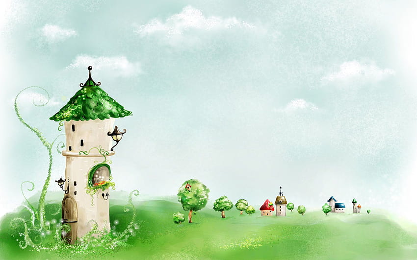 Fairytale Backgrounds Group, fairy tail land HD wallpaper
