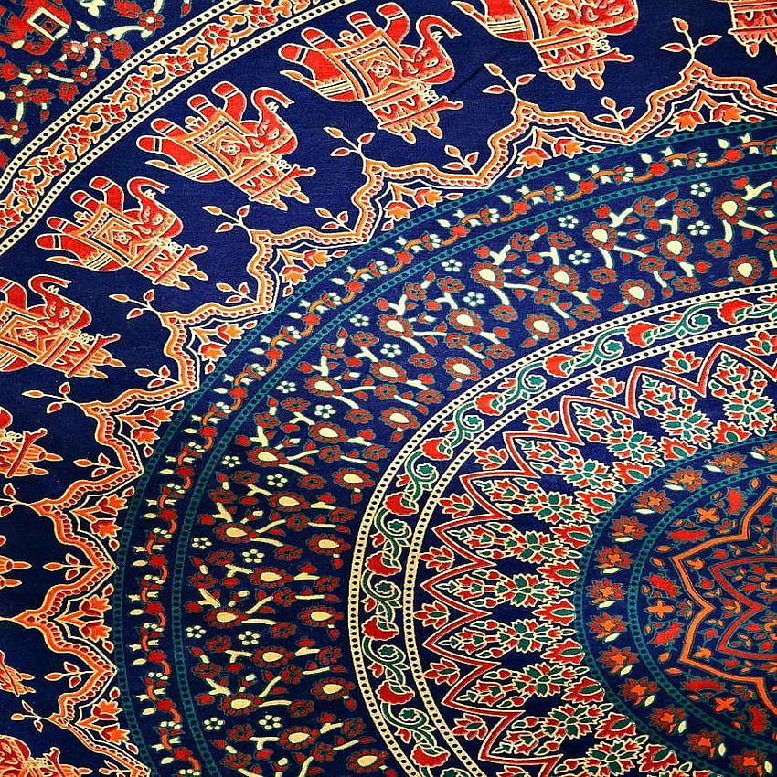 Eberlee Large Hippie Mandala Bohemian Wall Tapestry, latar belakang permadani hippie wallpaper ponsel HD