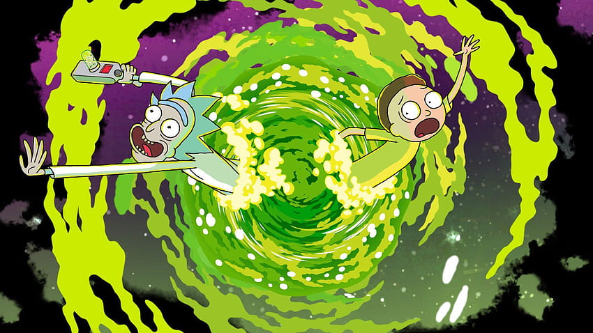 24 Rick and Morty Portal, rick and morty computer HD wallpaper