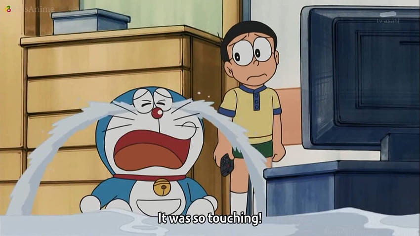 Doraemon and Nobita Crying HD wallpaper