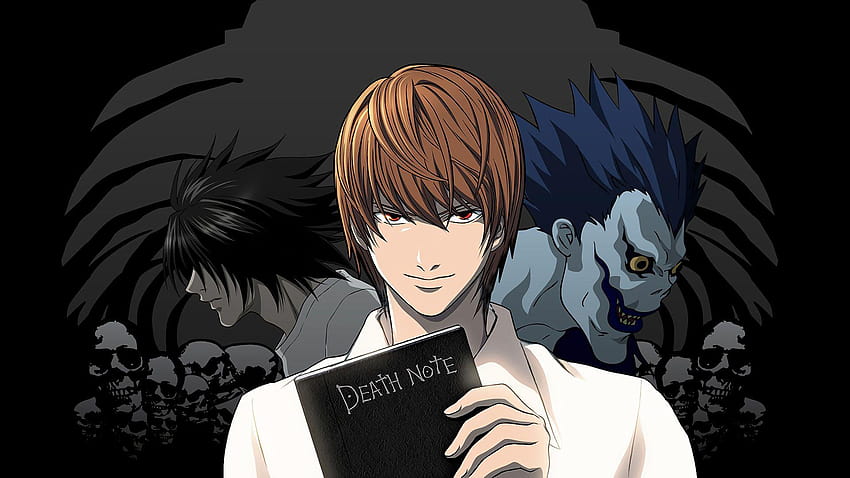 Light Yagami Ryuk y L Death Note, death note l y light fondo de pantalla