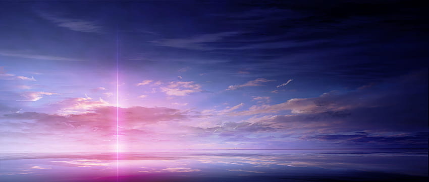 Clouds horizon artwork sea sunset and backgrounds, horizon sunset HD ...