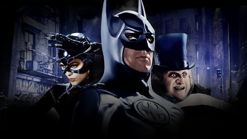 Batman Batman Returns Catwoman Danny Devito Michael Keaton Michelle Pfeiffer Penguin Dc Comics, batman michael keaton HD wallpaper