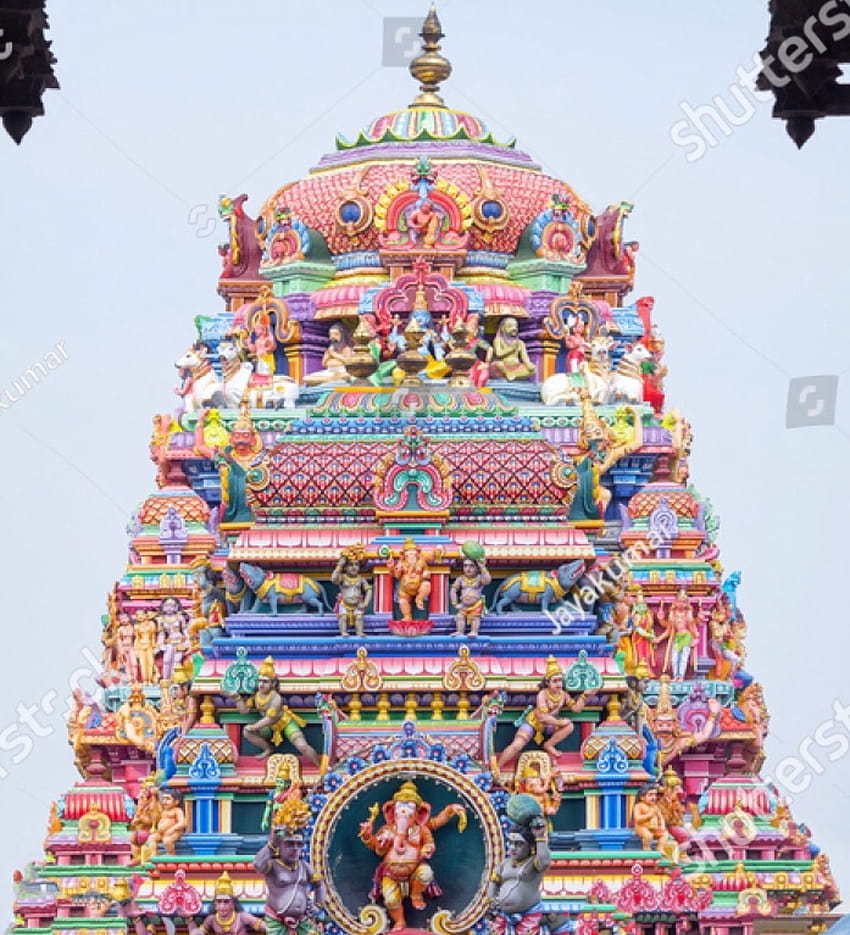 Templo hindú Gopuram fondo de pantalla del teléfono