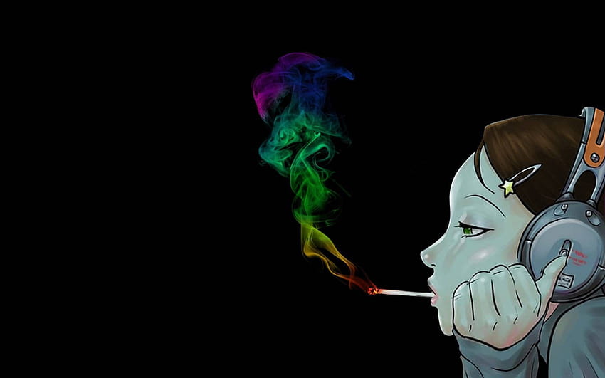 Girl Smoking Weed Cartoon posted by Ethan Simpson HD wallpaper | Pxfuel