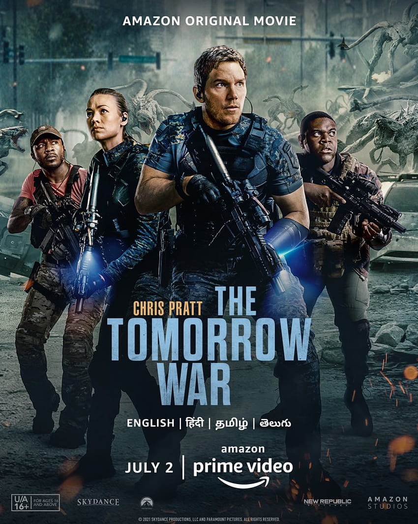 The Tomorrow War 포스터 / 아마존, 할리우드 영화 The Tomorrow War In Dubbed Languages ​​: 30년 후 인류는 치명적인 내일 전쟁 2021에 맞서 세계 전쟁에서 패하고 있습니다. HD 전화 배경 화면